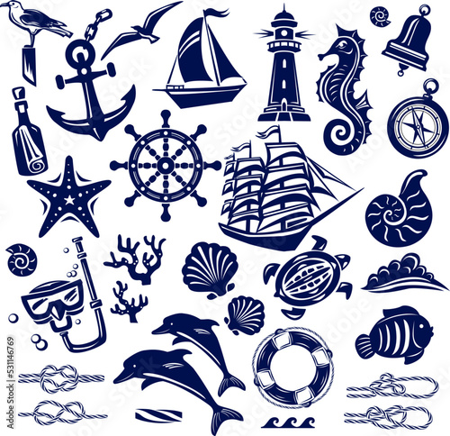 Summer sea icons