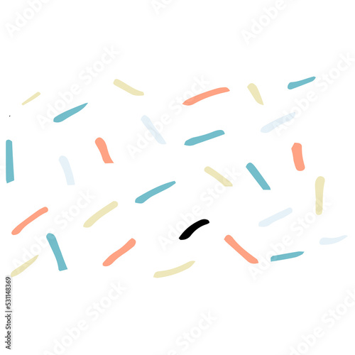 Abstract hand draw element in doodle style