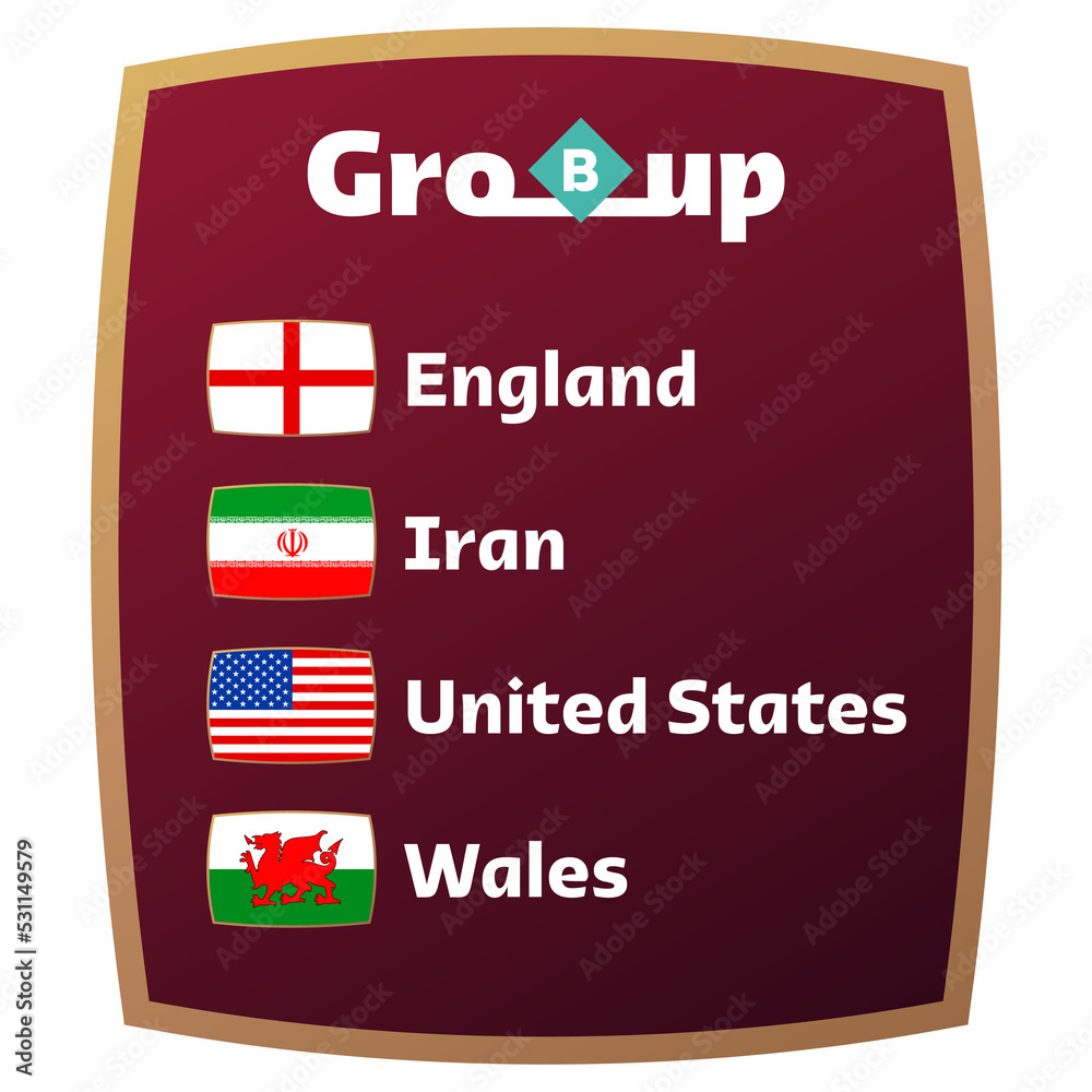 Fototapeta premium group b world football cup 2022