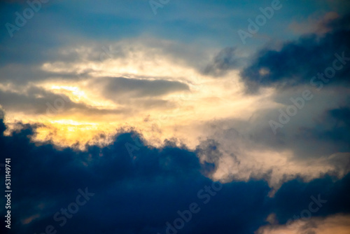 Dramatic sky, Sunset and Dark Clouds and fantastic sky