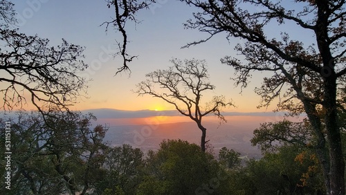 sunset in the mountains