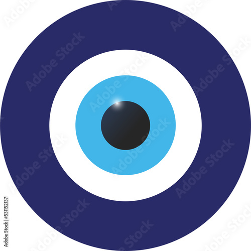 Turkish eye “Nazar Boncugu” Evil eye ethnic pattern mystic greek blue amulet turkish traditional print symbol of protection photo