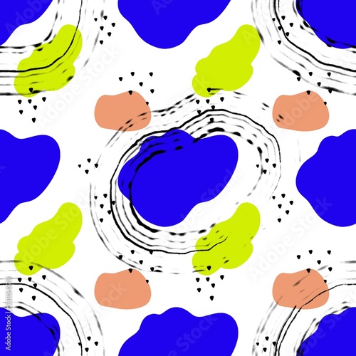 seamless background with colorful splashes