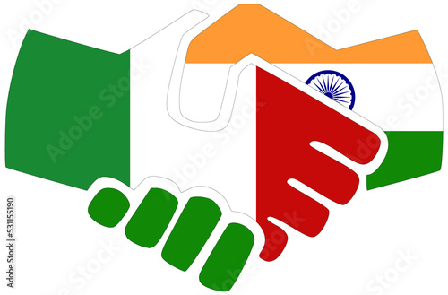 Italy - India handshake