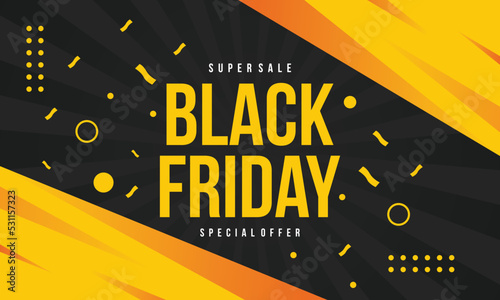 Flat black friday background 