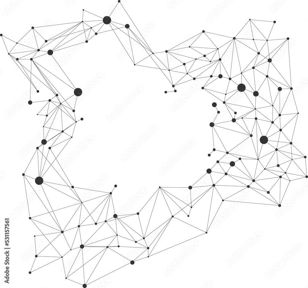 Network Connecting dot polygon Network Connecting dot polygon
