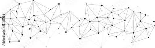 Network Connecting dot polygon photo