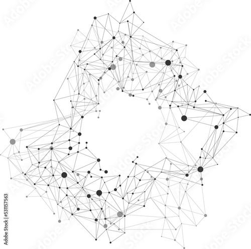Network Connecting dot polygon