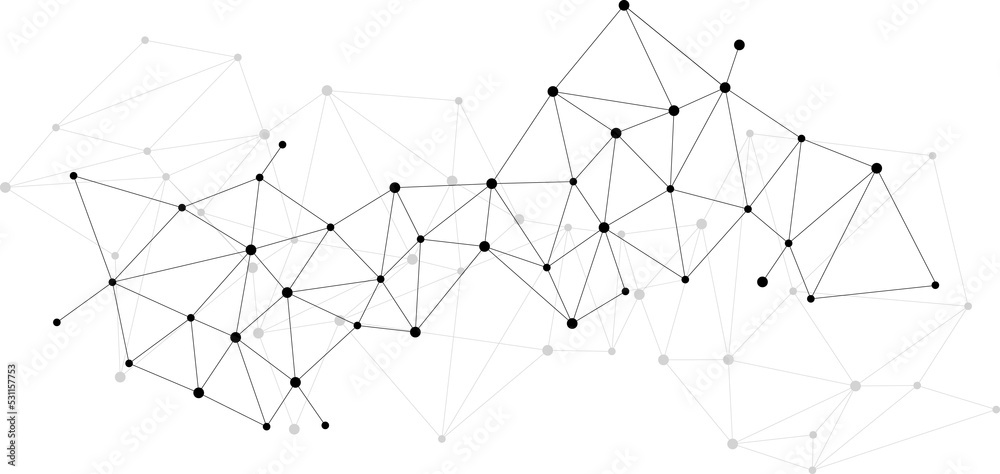 Vector Connecting dot polygon background. Concept of Network, Business ...