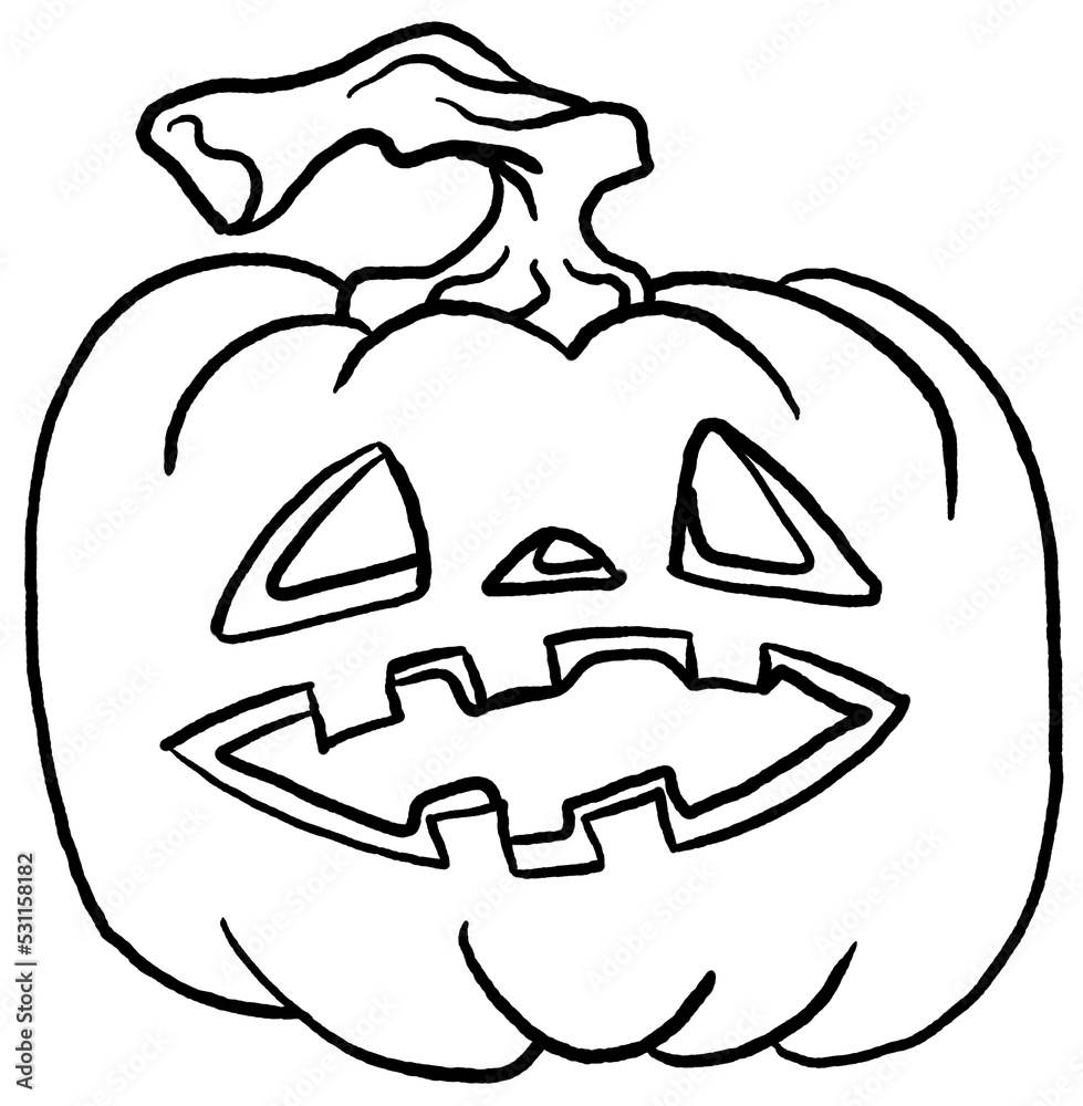 Halloween pumpkin monster head hand drawn illustration. Big round orange pumpkin. Cute and scary face ghost. Poster print design, party decoration, invitation deco. Halloween pumpkin monster head hand drawn illustration. Big round orange pumpkin. Cute and scary face ghost. Poster print design, party decoration, invitation deco.
