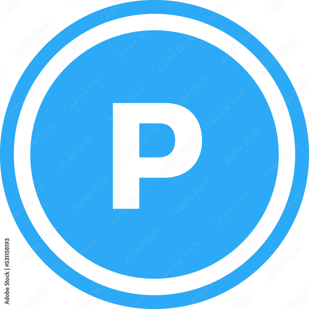 blue icon for parking and park blue icon for parking and park