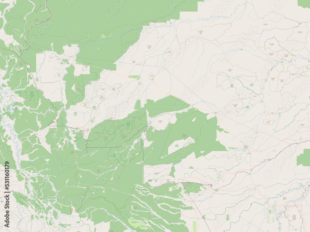 Obraz premium Acre, Brazil. OSM. No legend