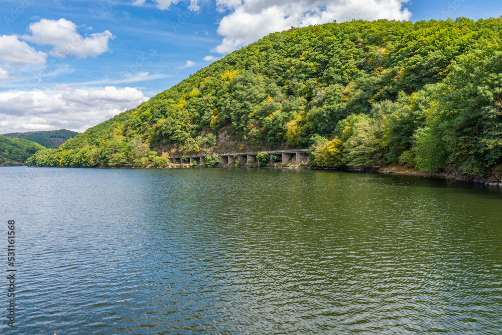 Lake Rursee, In the middle of the Eifel National Park, surrounded by unique natural scenery and unspoilt nature Lake Rursee, In the middle of the Eifel National Park, surrounded by unique natural scenery and unspoilt nature
