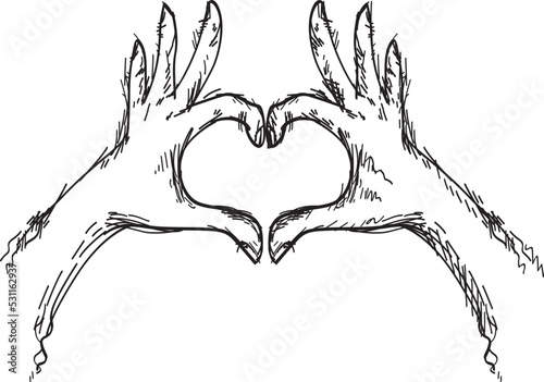 hand giving love symbol