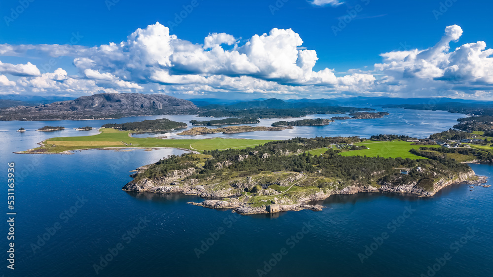 Herdla. An island in the municipality of Askoy in Vestland county, Norway.