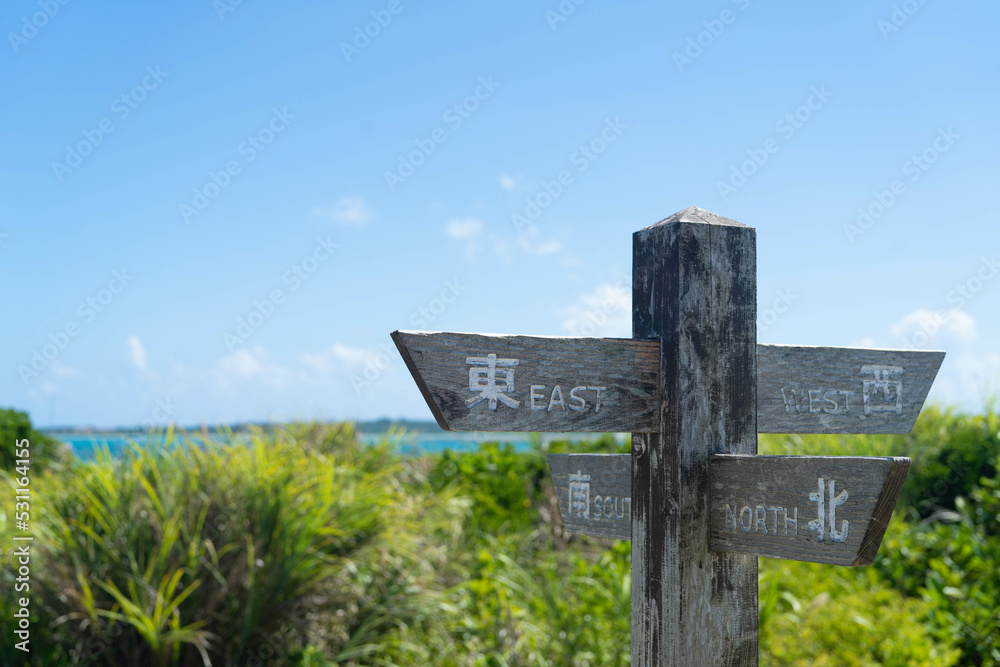 東西南北の目印 東西南北の目印