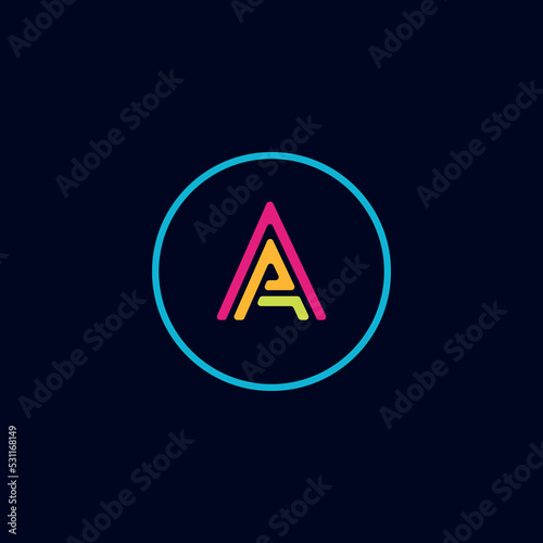 data letter A media logo it digital