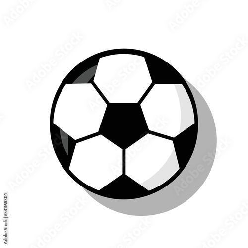 Vector of football ball. Soccer ball illustration with flat design style. Suitable for content design assets