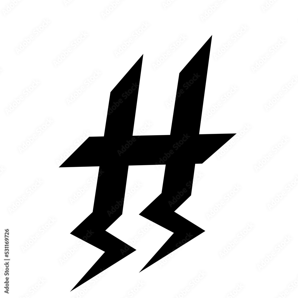 Obraz premium Thunder storm font design, alphabet leters vector illustration, Alphabet style, Alphabet Fonts, Thunder flash Storm,