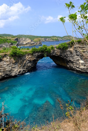 Indonesia Penida Island - Broken Beach - epic bay with huge rock archway