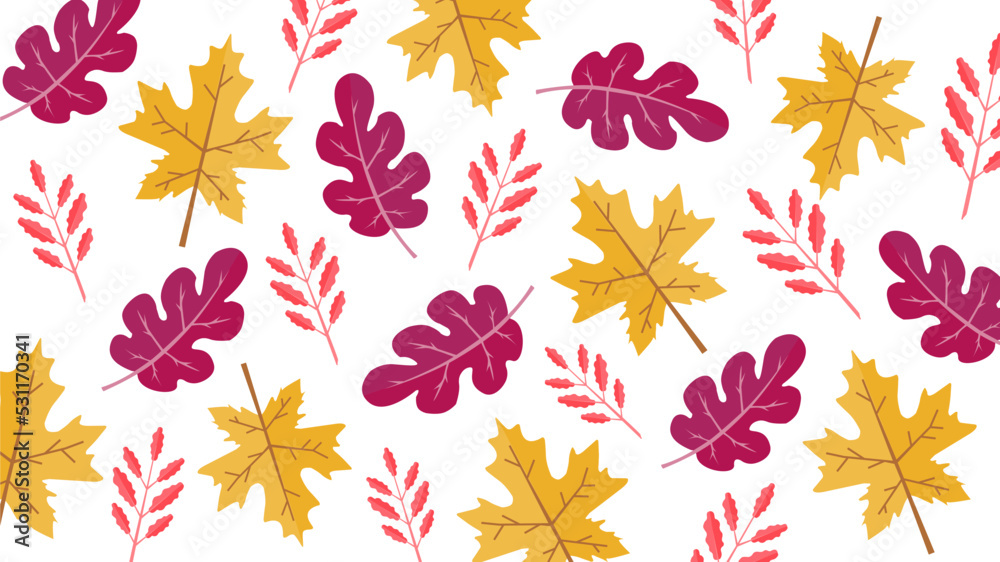 falling leaves pattern autumn background