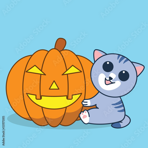 Cat party at hallowen day