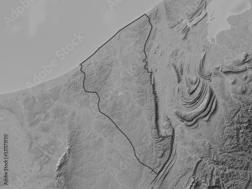 Tutong, Brunei. Grayscale. No legend photo