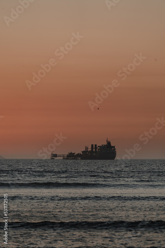 sunset over the sea
