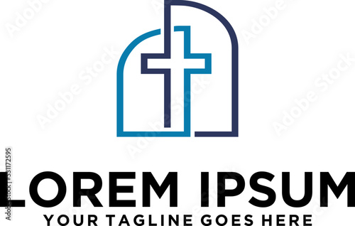 City Church building logo design
