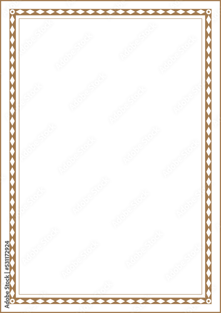 Document border illustration background template in classic, luxury, retro, vintage, royal style.