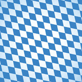 Oktoberfest background frame with bavarian white blue paper, banner. October fest background, text place, copy space. Bavaria State flag fabric table cloth. Oktoberfest cloth paper runner