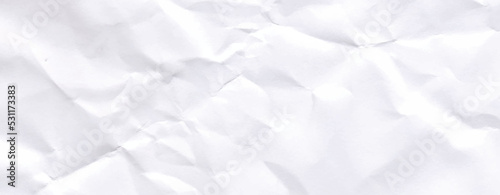 Paper texture Crumpled White. Top view.