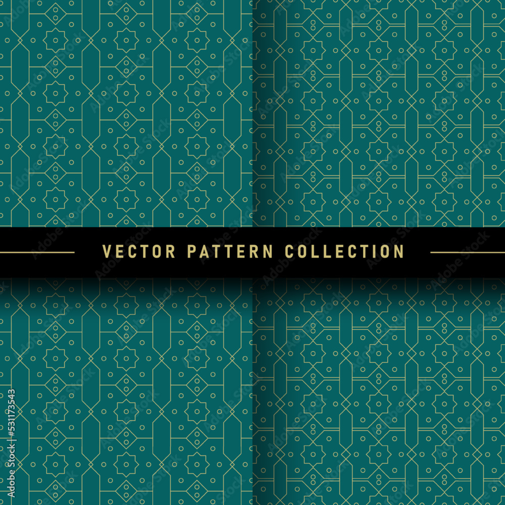 Set of geometric pattern collection Set of geometric pattern collection