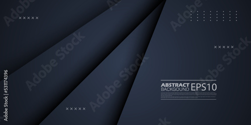 Dark deep black dynamic abstract vector background with straight lines. Modern creative halftone premium gradient. 3d cover of business design.Eps10 vector