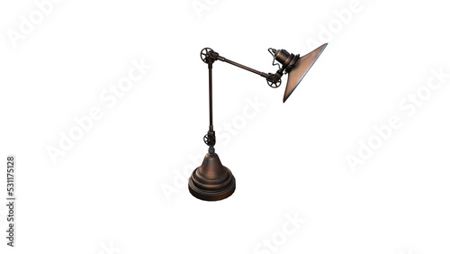 3D model of a table lamp in different angles and poses rendered for your collage as a prop on a transparent background. 3D Rendering, 3D Illustration, PNG.