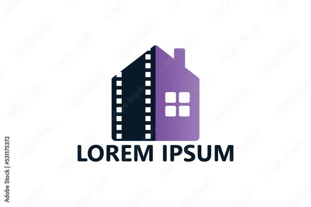 Fototapeta premium Movie house logo template design vector