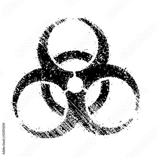 Grunge biohazard mark illustration / png