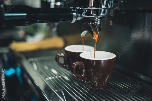 Photo espresso coffee maker