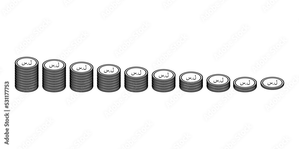 Syria Currency Icon Symbol. Syrian Pound, SYP. Vector Illustration Syria Currency Icon Symbol. Syrian Pound, SYP. Vector Illustration