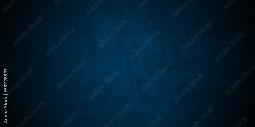 Dark Blue background with grunge backdrop texture, watercolor painted mottled blue background, colorful bright ink and watercolor textures on black paper background.	