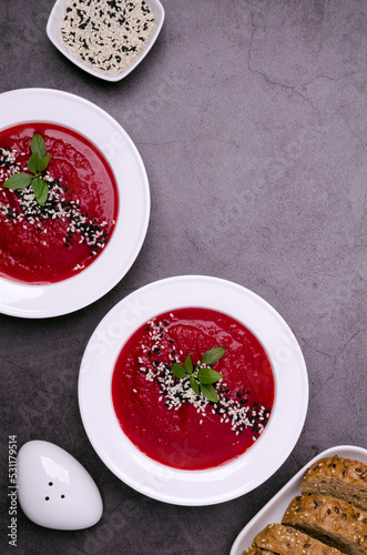 Red cream soup