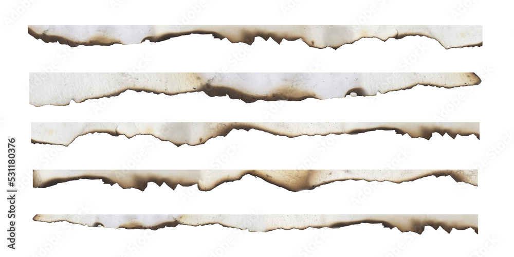 Set of burning paper Set of burning paper