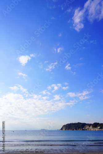 綺麗な海。青空