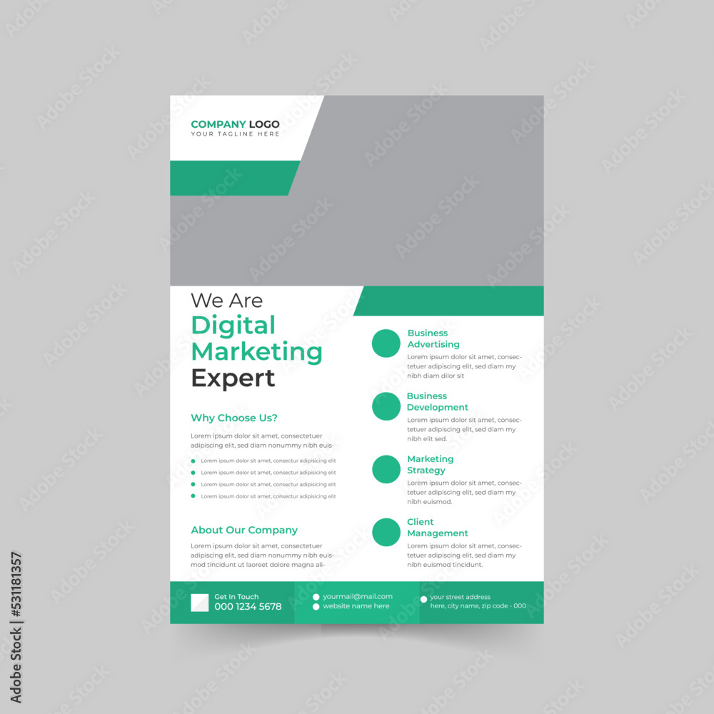 Modern And Corporate Business Flyer Design Template