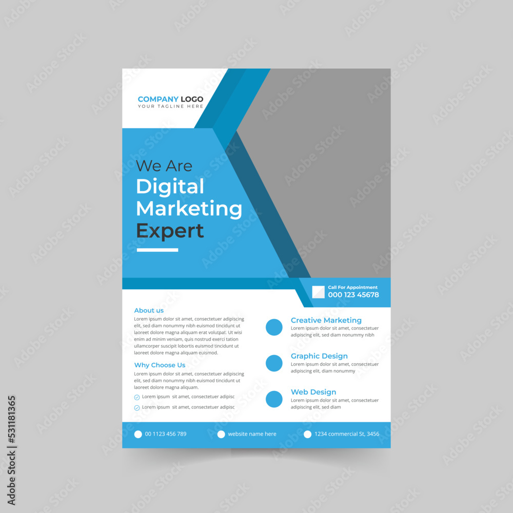 Obraz premium Modern And Corporate Business Flyer Design Template