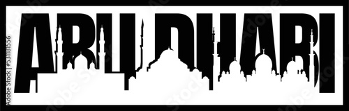 Abu Dhabi silhouette vector design