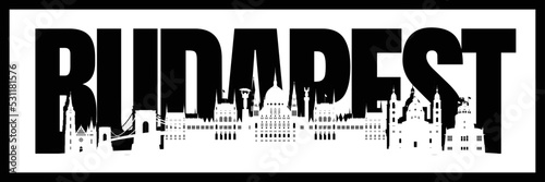 Budapest silhouette vector design