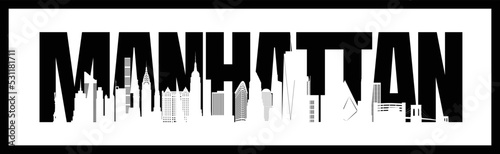 Manhattan silhouette vector design