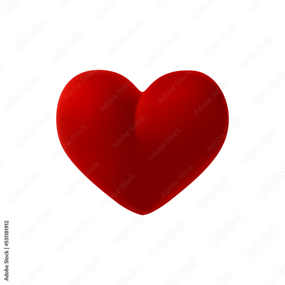 Red heart icon on white background vector illustration Red heart icon on white background vector illustration