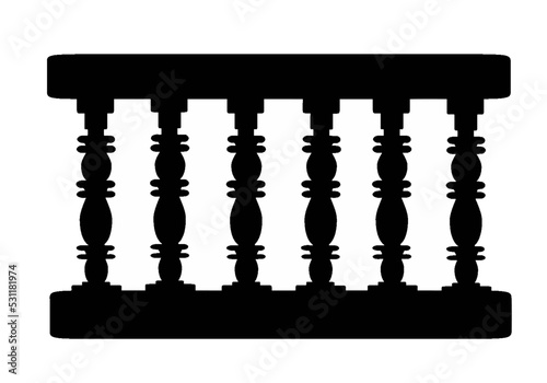 Print op canvas Railing cement structure in vector